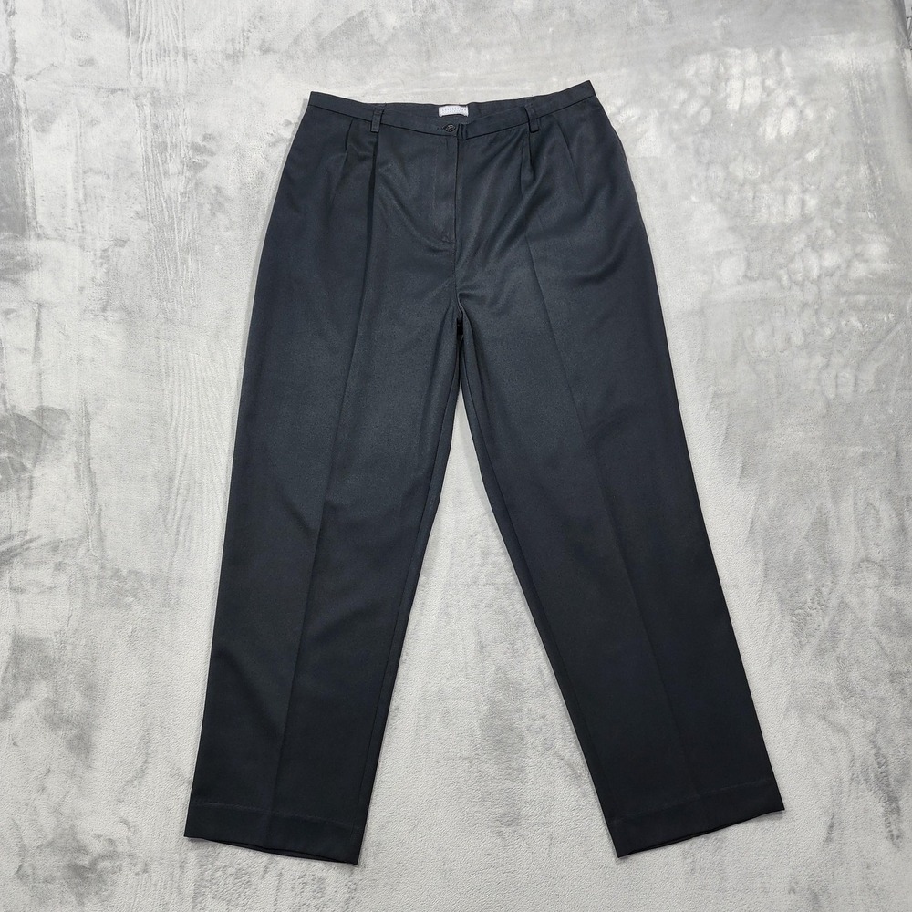 Vintage‎ Collection By Cherokee Pants Womens 18 Black Pleated Dress Twill Office